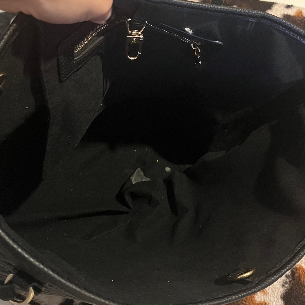 Black Embossed monogram Tote - Picture 3 of 6